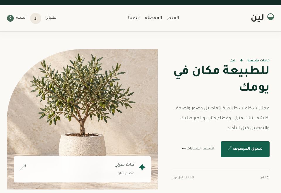واجهة قالب لين